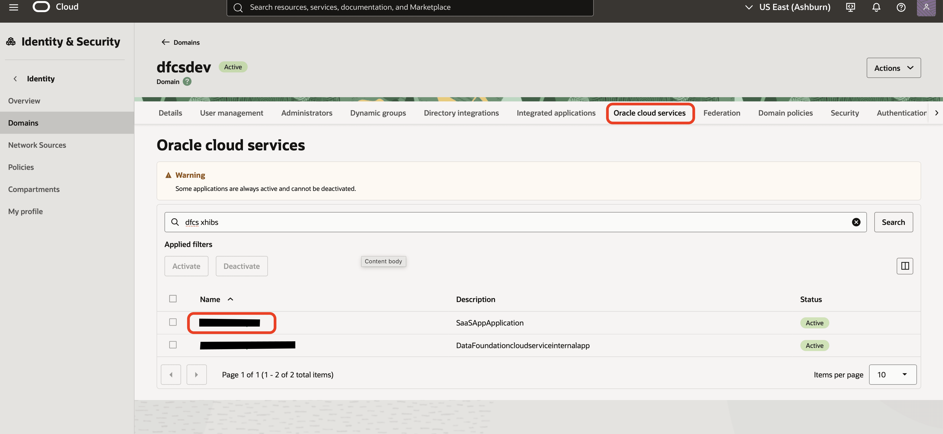 Domain Page