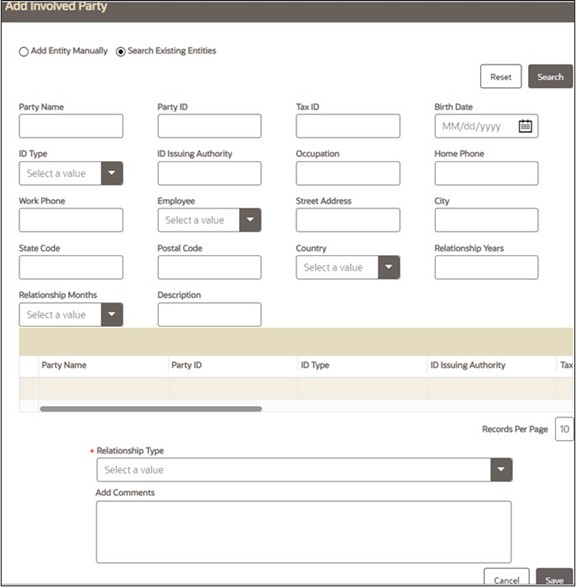 Add Entity Manually