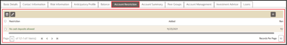 Managing Account Restriction
