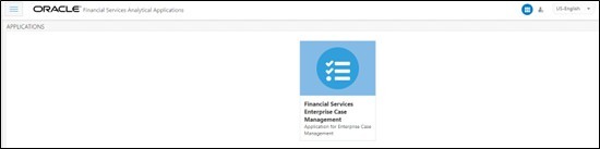 OFSAA Applications page