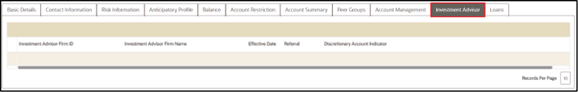 Viewing Investment Advisor