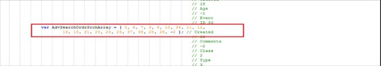 This image shows the AdvSearchOrdrSrchArray attribute.