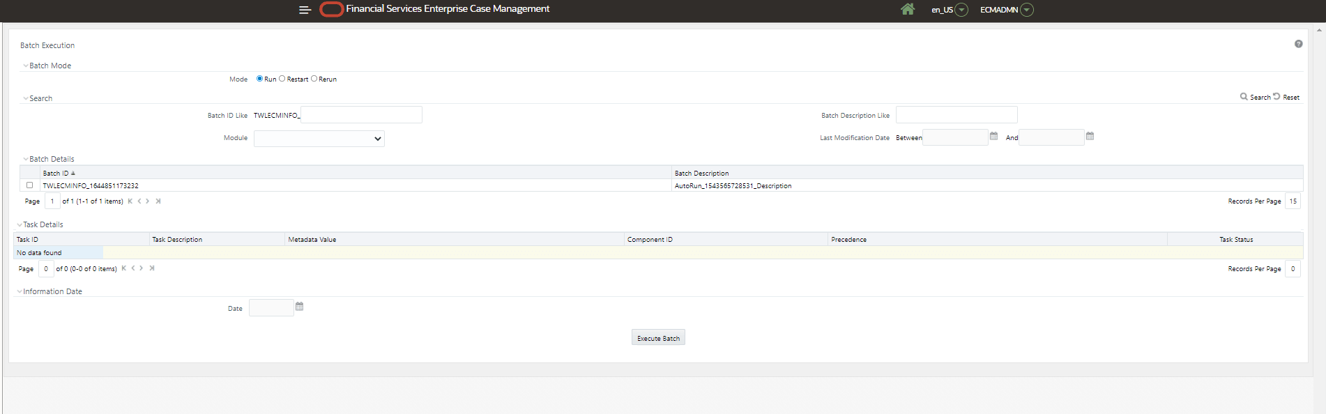 The image describes the Batch Execution.