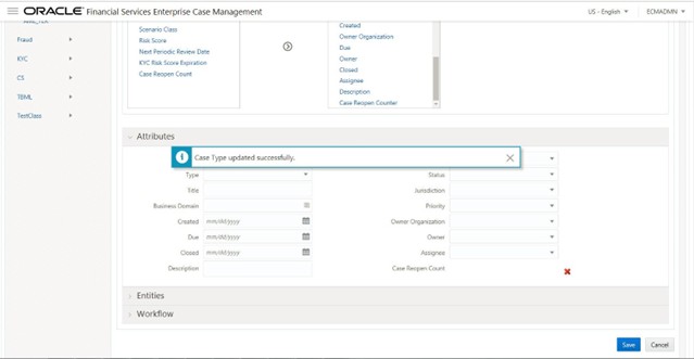 This image shows that Case Type is updated successfully.