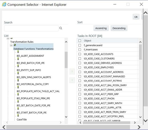 This image shows the CaseTitle Component screen.