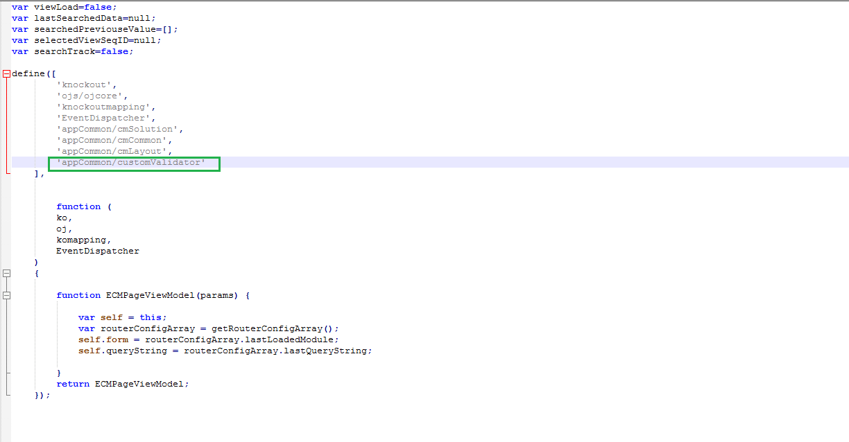 This image shows the Custom JavaScript file script.