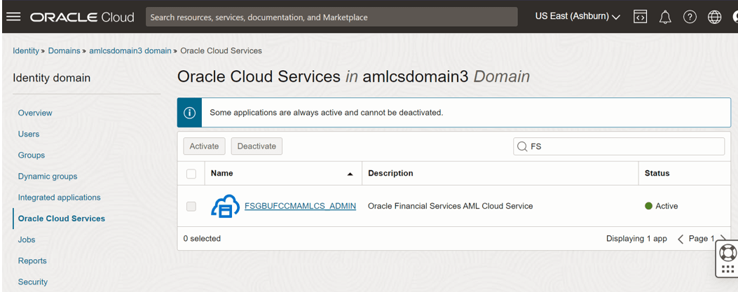 This image shows the FSGBUFCCMAMLCS_ADMIN page.