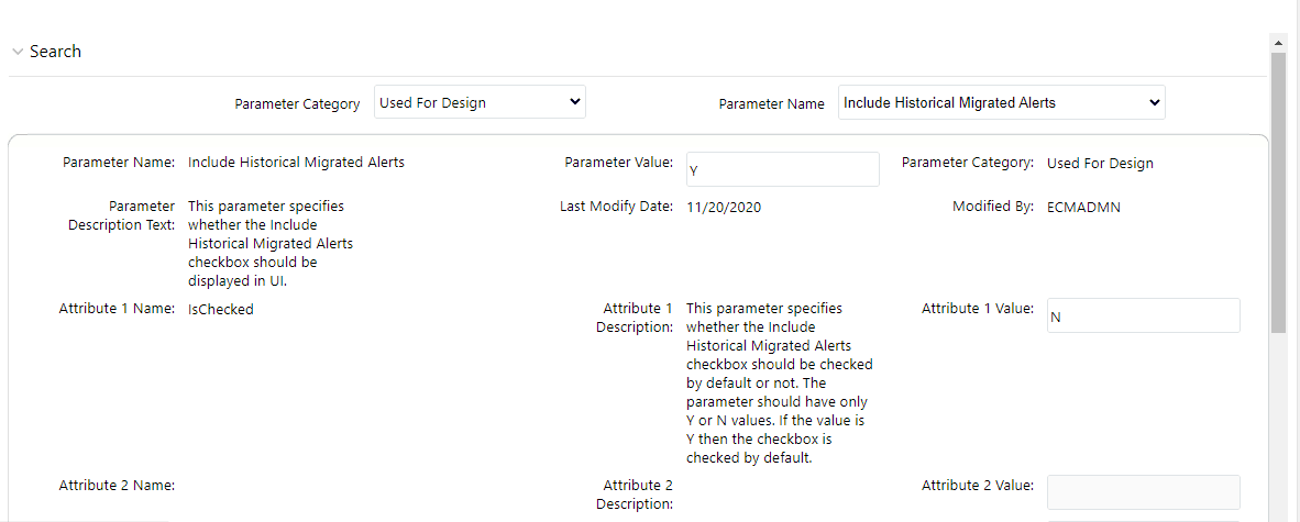 This image shows the Include Historical Migrated Alerts screen
