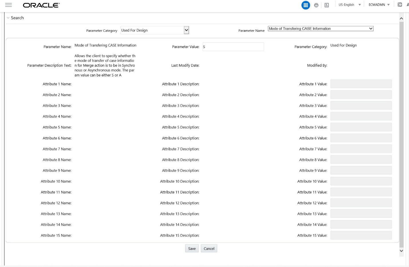This image shows the Mode of Transferring Case Information screen.