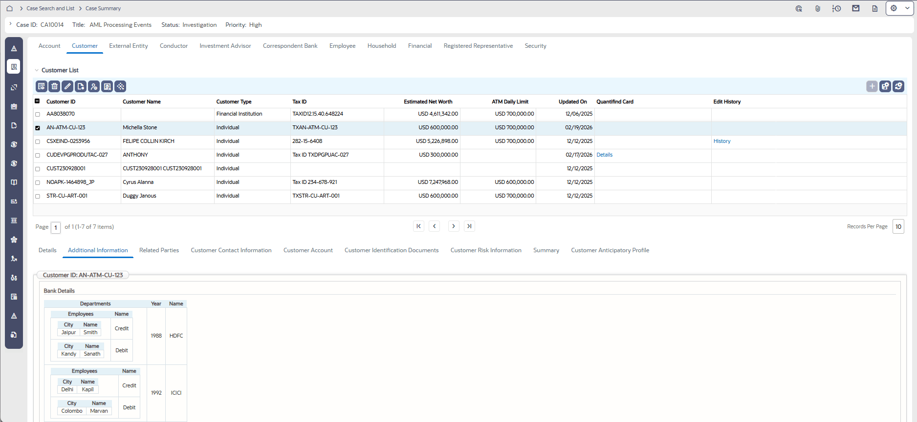 Viewing Additional Information