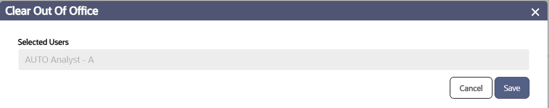 Click Clear Out of Office.