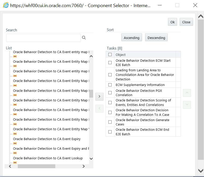This image shows the Component Selector.