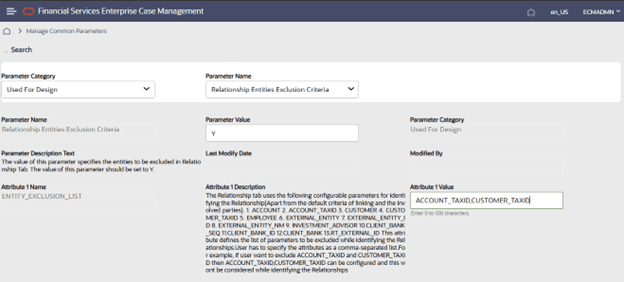 Set Relationship Entities Exclusion