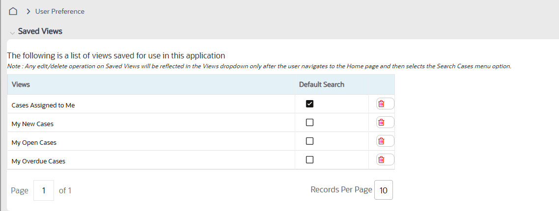 User Preferences