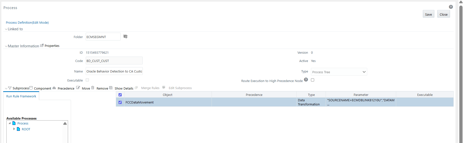 This image shows the Searching Process screen.