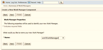 Enter the Name as 'wm/WorkManager' and click Next.