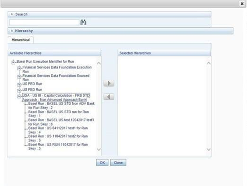 This illustration shows the integration of BASEL and FSDF using approved BASEL Run Execution ID in FSDF Run.