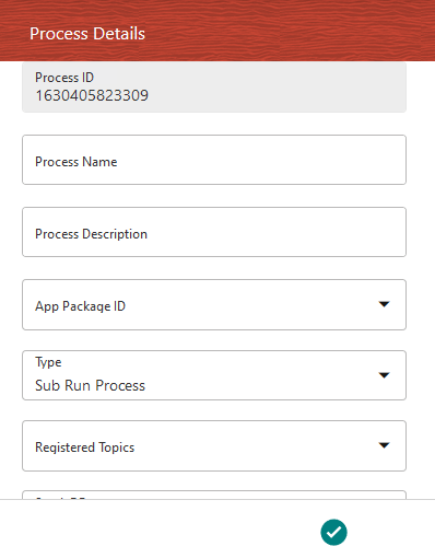 This illustration shows the Process Details page in the Process Monitor. The functionalities are described in detail in the tabular column that follows this illustration.