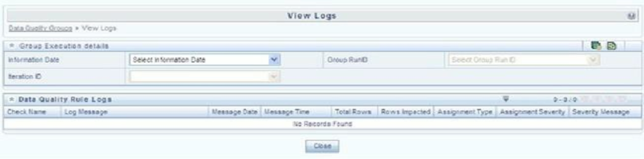 This illustration shows the View Logs page.