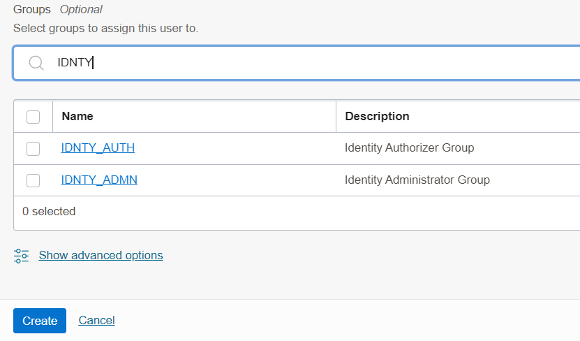 In this screen, you assign the Identity Administrator or Authorizer users.