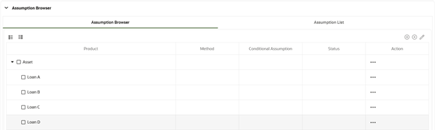 Add-on Rate Rule Assumption Browser