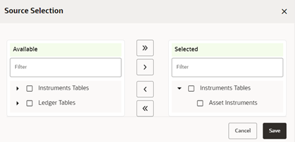 Source Selection Window