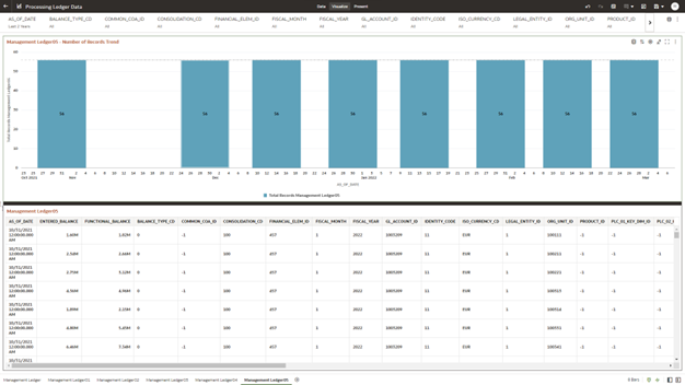 The Management Ledger05 Report provides the analysis capability on the Placeholder Management Ledger 05 Table.