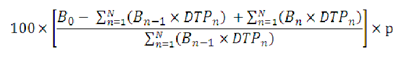 This illustration shows the formula to calculate Zero Discount Factors = y =.
