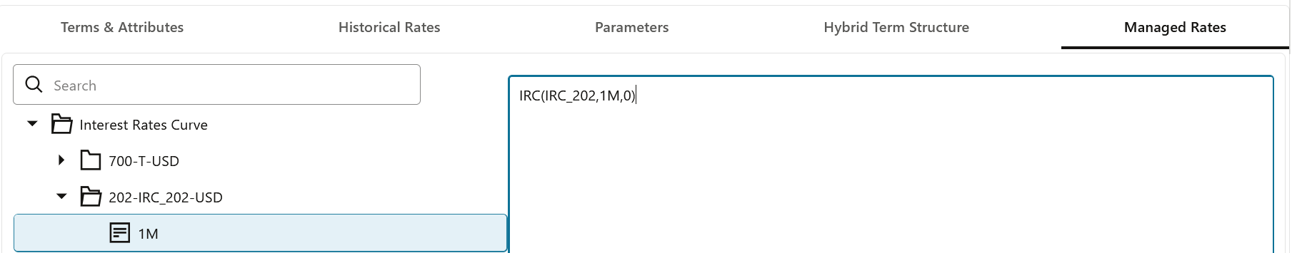 Example of Managed Rate