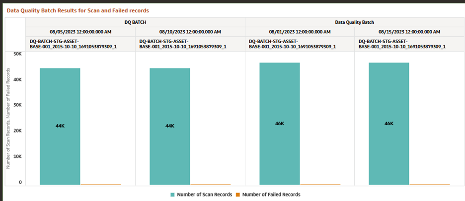 Data Quality Batch Results for Scan and Failed Records