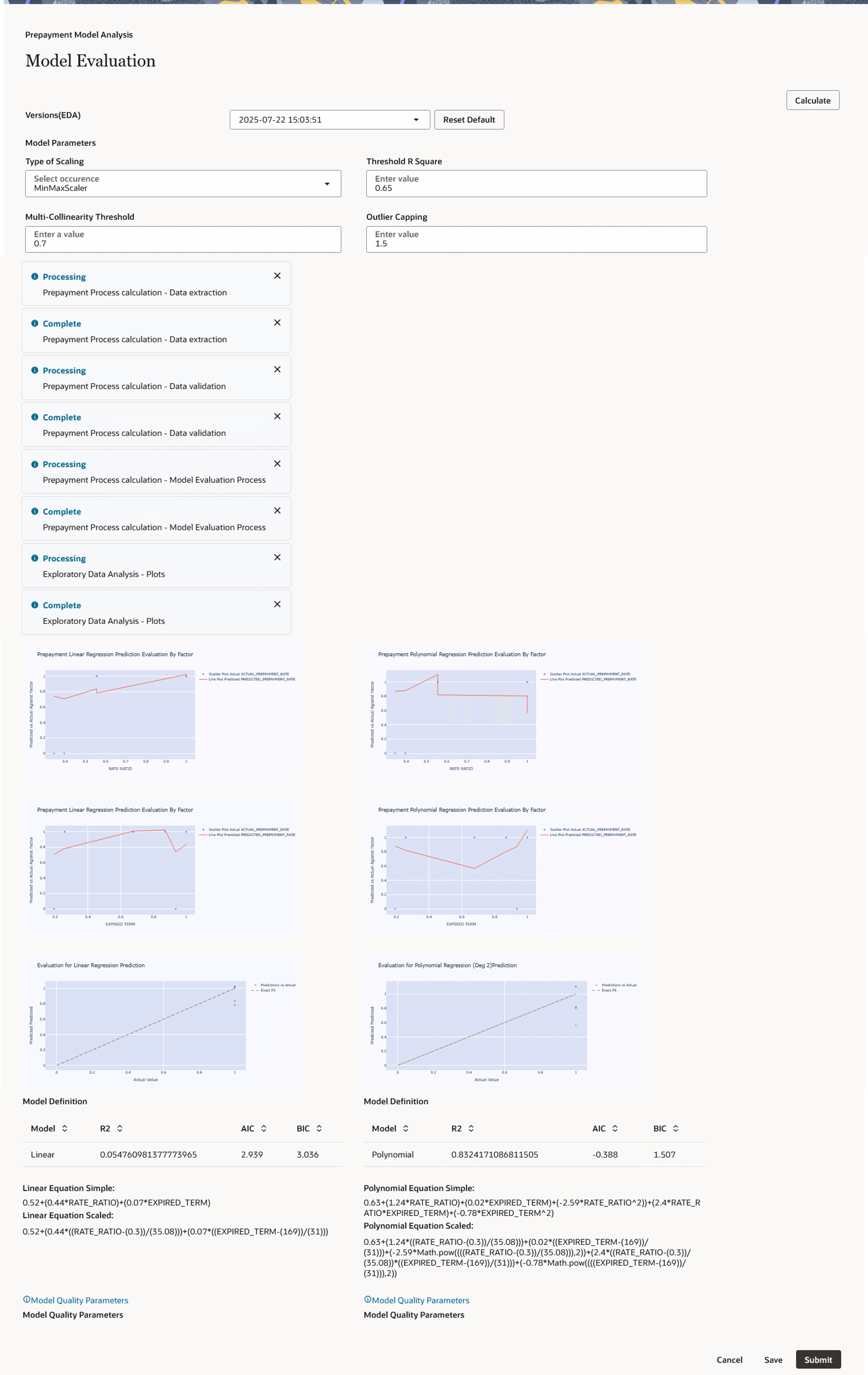 Calculating Model Evaluation