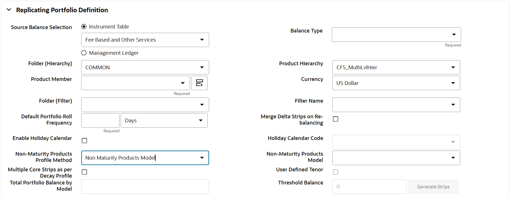 Replicating Portfolio Definition section