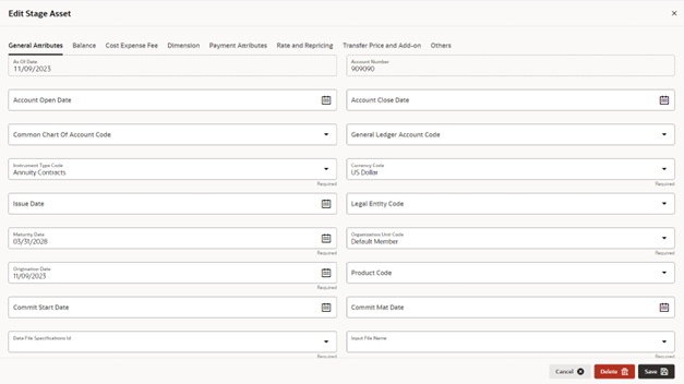 Sample Edit Table