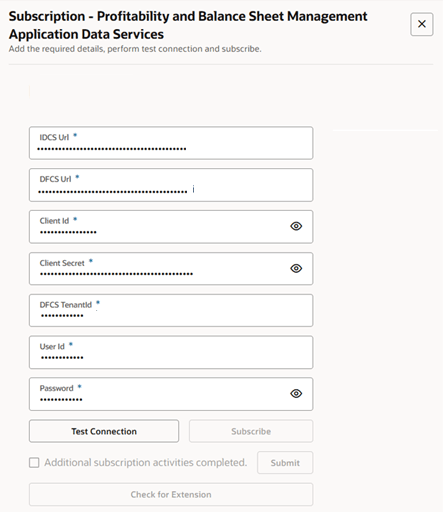 Subscription window Subscription window