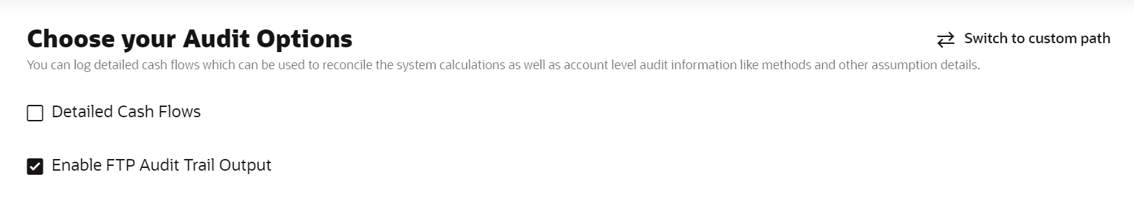 Audit Option Audit Option