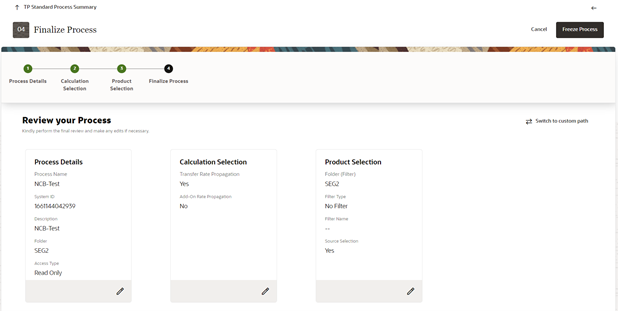 Finalize Process Finalize Process