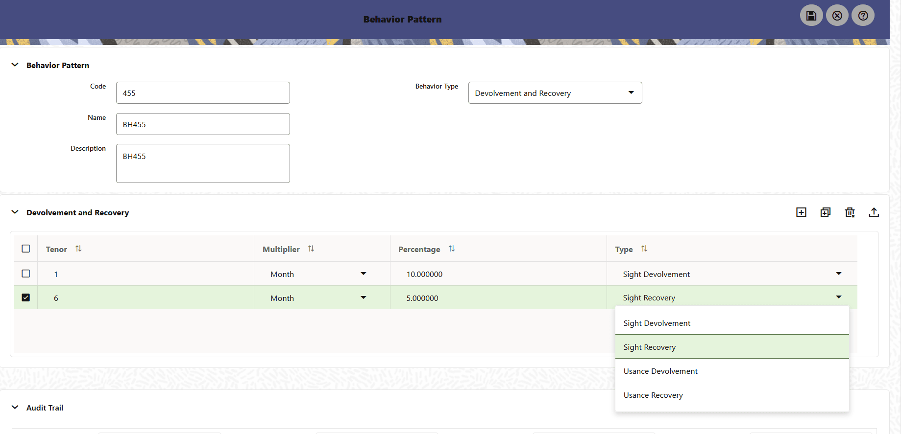Behavior Pattern with Type as Devolvement and Recovery Behavior Pattern with Type as Devolvement and Recovery