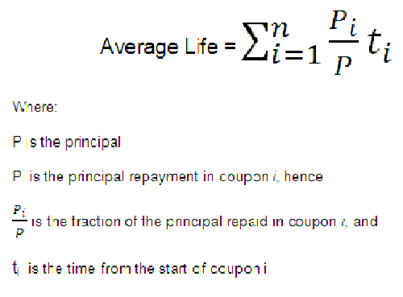This illustration shows the formula to calculate Cash Flow: Average Life. This illustration shows the formula to calculate Cash Flow: Average Life.