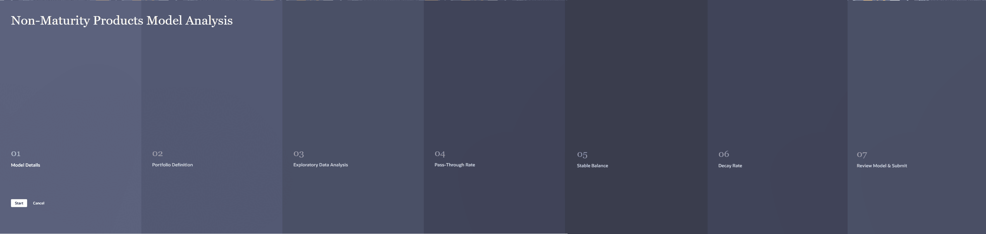 Create Non-Maturity Products Model Analysis
