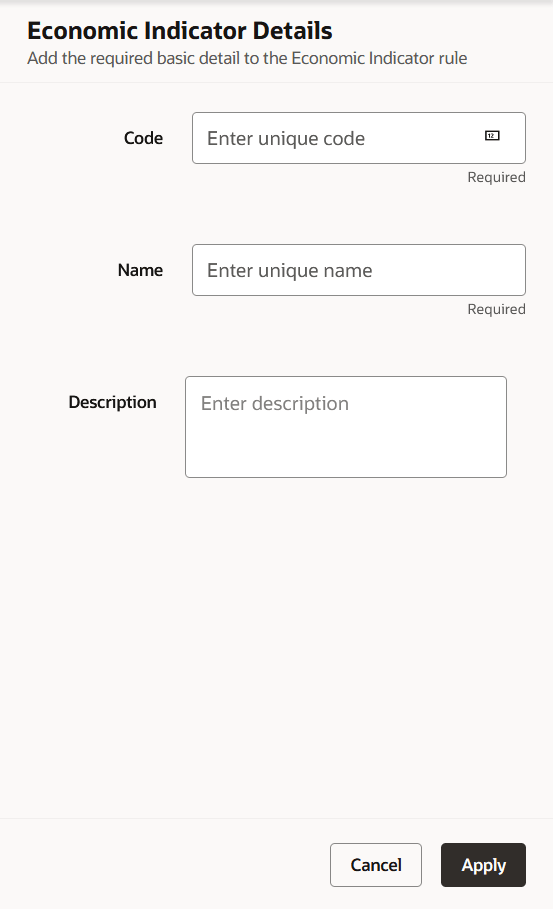 Economic Indicator Details Page Economic Indicator Details Page