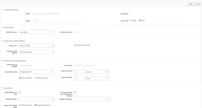 This screen allows you to modify a selected Transfer Pricing Rule. This screen allows you to modify a selected Transfer Pricing Rule.