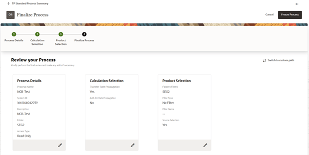 Finalize Process Finalize Process