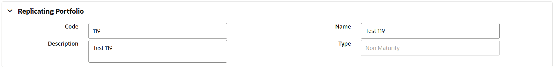 Replicating Portfolio details section Replicating Portfolio details section