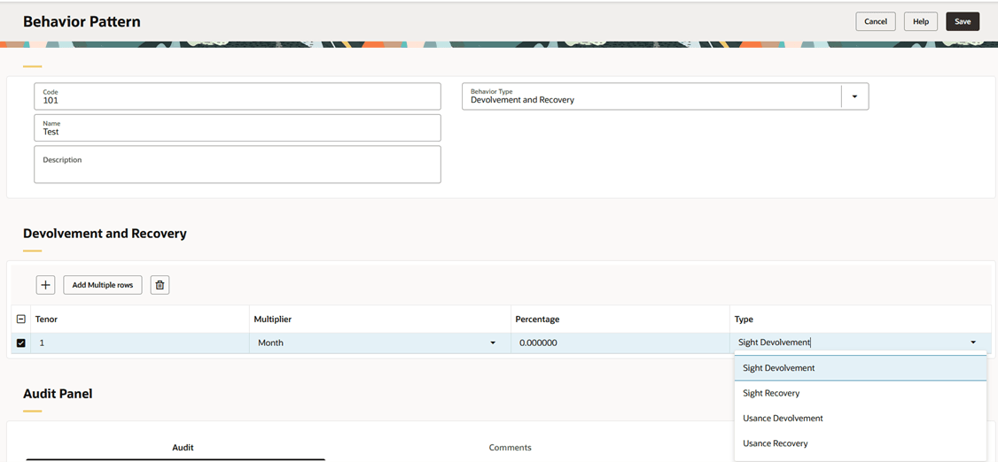 Behavior Pattern with Type as Devolvement and Recovery