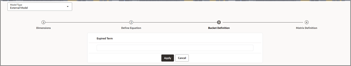 Bucket Definition Section