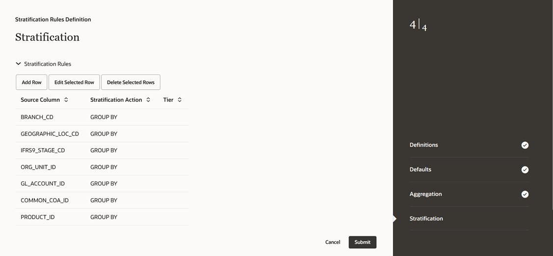Stratification section
