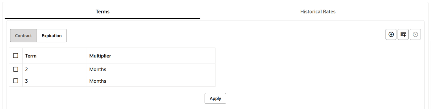 This screen allows you to define the Expiration Term. This screen allows you to define the Expiration Term.