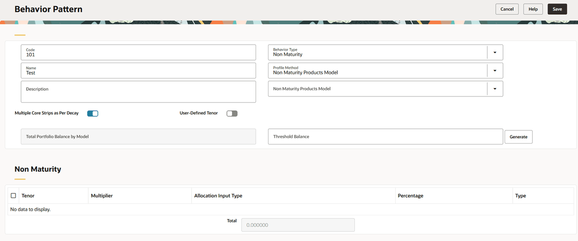 Profile Method as Non Maturity Products Model