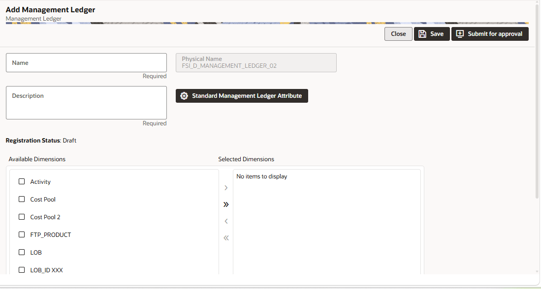 Add Management Ledger Screen