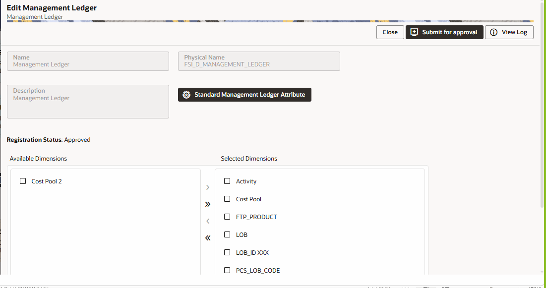 The Edit Management Ledger Screen allows you to edit a Management Ledger.
